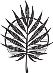 Palm Leaf Sun Design 