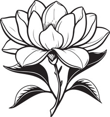 Elegant Floral Artwork: An exquisite illustration of a blooming lotus flower, embodying purity and serenity through its intricate design.