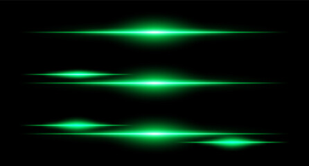 Horizontal glowing beams in layered layout with smooth edges and intensity gradients, ideal for interface design or sci-fi visuals.