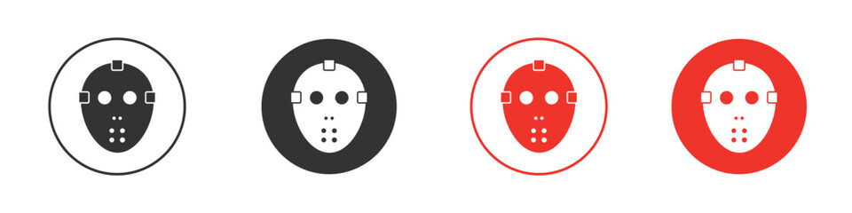 Hockey mask icon Logos. Flat Vector Icon Design Template