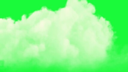 3D render cloud with green screen, Moving clouds on green screen motion graphic video.
Cloudy Sky on Green Screen: Fluffy white clouds drift across a vibrant green screen, - Powered by Adobe