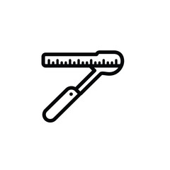 Black Silhouette Vector Net Tool Measuring Device Icon 1