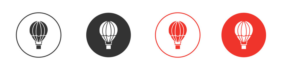 Hot air balloon icon Logos. Flat Vector Icon Design Template