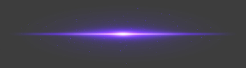 Obraz premium Purple luminous flare. Central beam with scattered particles and smooth glow on dark gray background, used for fantasy, digital energy, UI visuals.