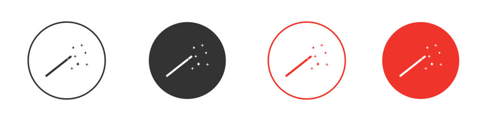 Magic wand icon Logos. Flat Vector Icon Design Template