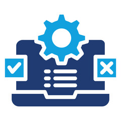 Testing Flat Blue Icon