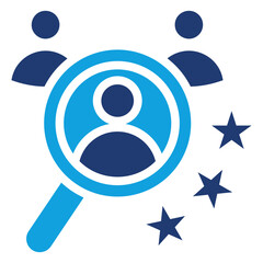 Talent Search Flat Blue Icon
