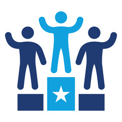 Competition Flat Blue Icon