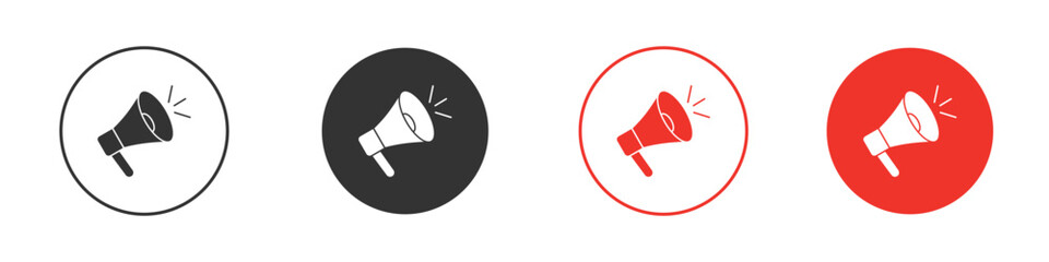 Megaphone icon Logos. Flat Vector Icon Design Template