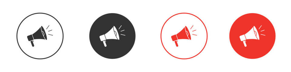 Megaphone icon Logos. Flat Vector Icon Design Template