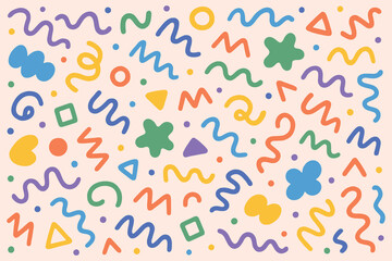 Abstract colorful shapes pattern background design