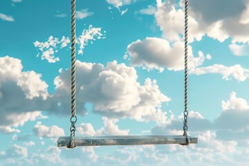 swing on the sky background