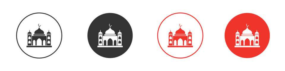 Mosque icon Logos. Flat Vector Icon Design Template