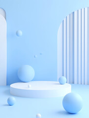 3D scene e-commerce product booth background creative space material