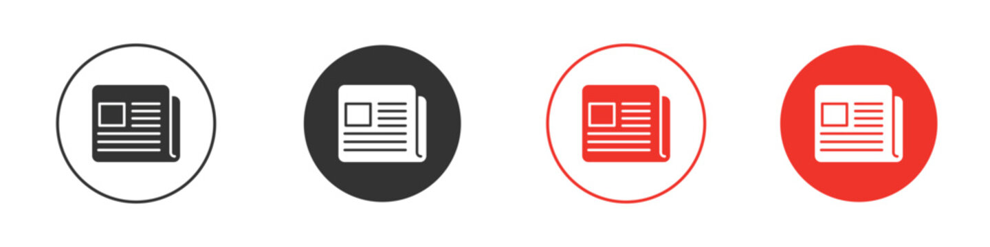 Newspaper icon Logos. Flat Vector Icon Design Template