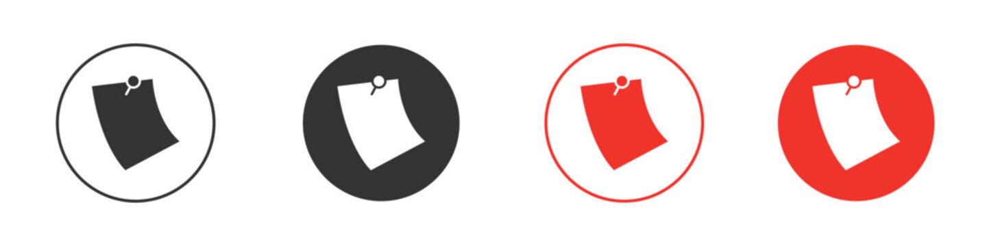 Note sticky icon Logos. Flat Vector Icon Design Template