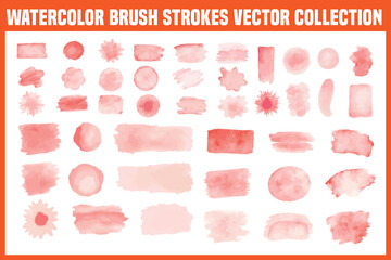 Watercolor Brush Strokes Vector Set bundle