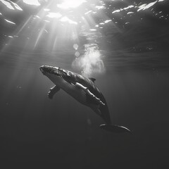 Whale in the sea