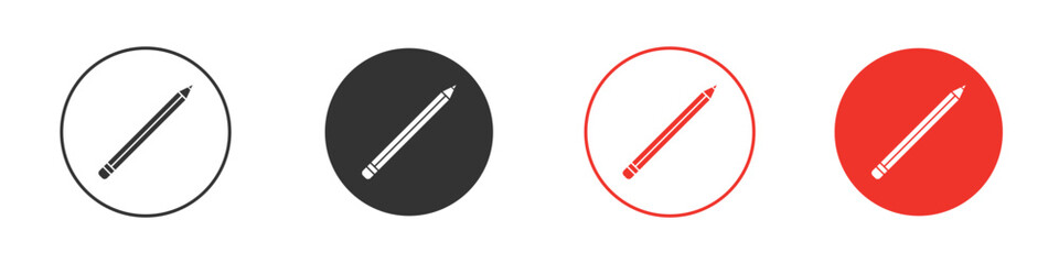 Pencil icon Logos. Flat Vector Icon Design Template