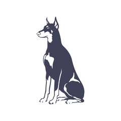 Doberman Dog logo design vector. Template Illustration. Icon Symbol