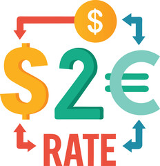 Obraz premium Exchange arrows icon with currencies 