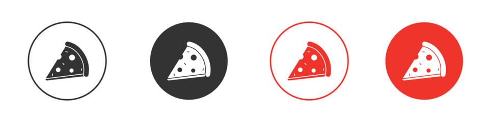 Pizza slice icon Logos. Flat Vector Icon Design Template