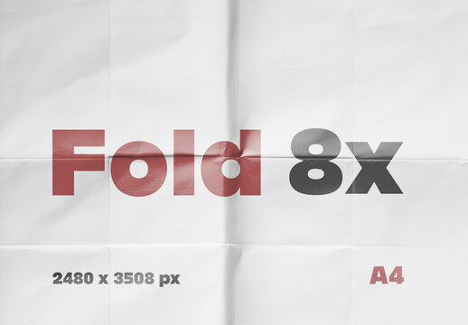 8 Paper Fold Textures In A4 Size
