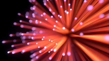 Abstract digital data burst with glowing lines and dynamic energy