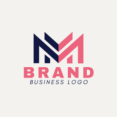 Creative modern abstract brand logo pink design template.