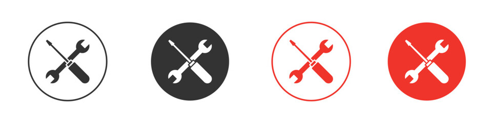 Repair icon Logos. Flat Vector Icon Design Template
