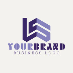 Abstract Modern Simple Purple Logo Design