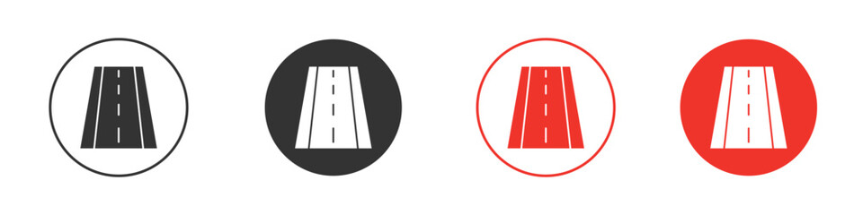 Road icon Logos. Flat Vector Icon Design Template