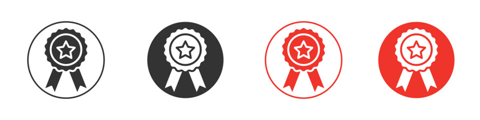 Rosette icon Logos. Flat Vector Icon Design Template