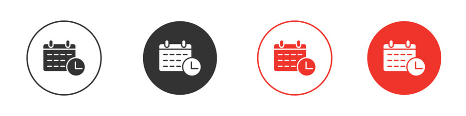 Schedule icon Logos. Flat Vector Icon Design Template