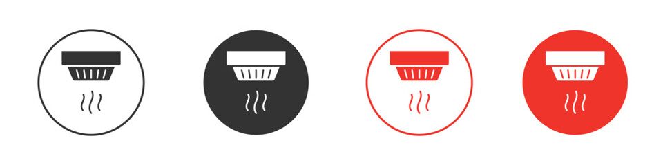 Sensor smoke icon Logos. Flat Vector Icon Design Template