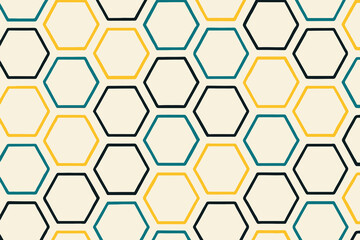 Abstract geometric hexagon pattern background