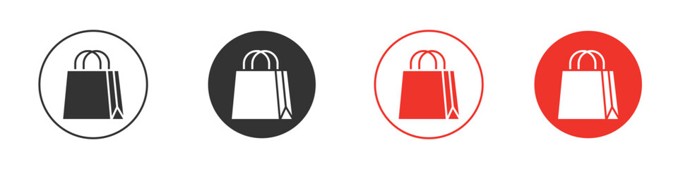 Shopping bag icon Logos. Flat Vector Icon Design Template