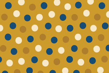 Abstract mustard yellow polka dot pattern background