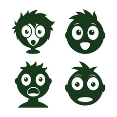 set of cartoon monsters