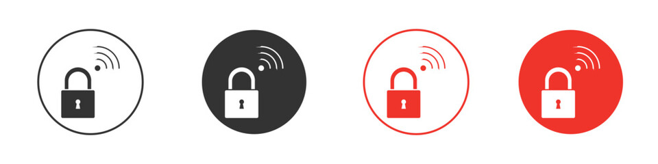 Smart lock icon Logos. Flat Vector Icon Design Template