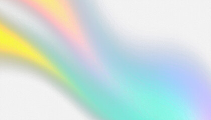 Obraz premium Teal, Green, Yellow, Pink, and Blue Gradient Shape with Grainy Glow on White Background