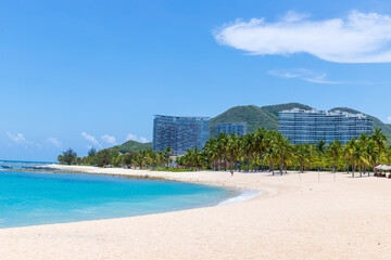 The scenery of Xiaodonghai Beach in Sanya, Hainan, China