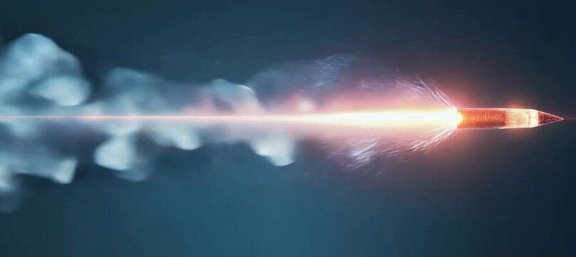 Bullet firing shot motion. Weapon gunfire fired shoot. Generative video AI technology.	
