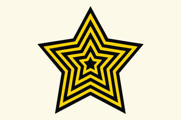 Abstract yellow and black starburst graphic design