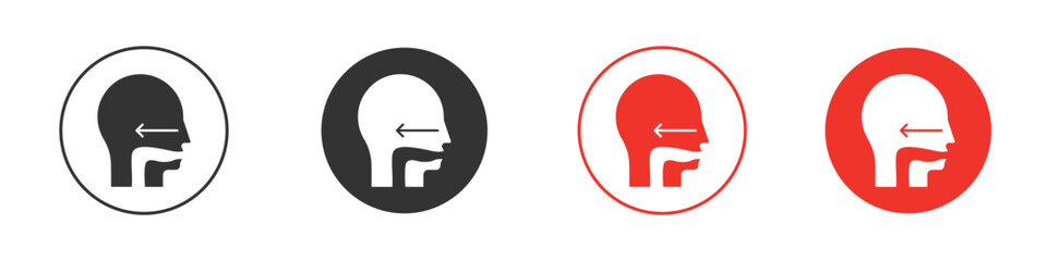 Swallowing reflex icon Logos. Flat Vector Icon Design Template