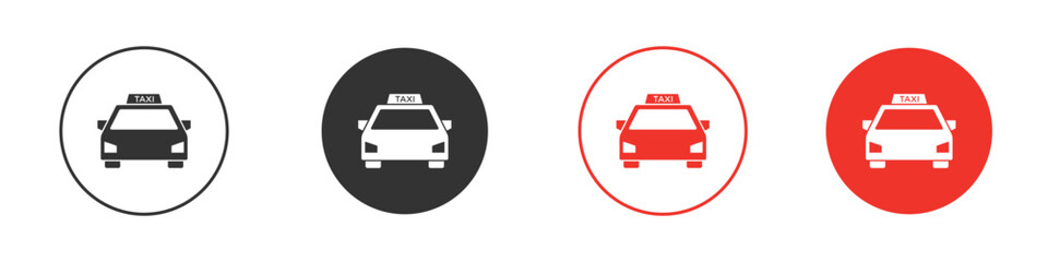 Taxi icon Logos. Flat Vector Icon Design Template