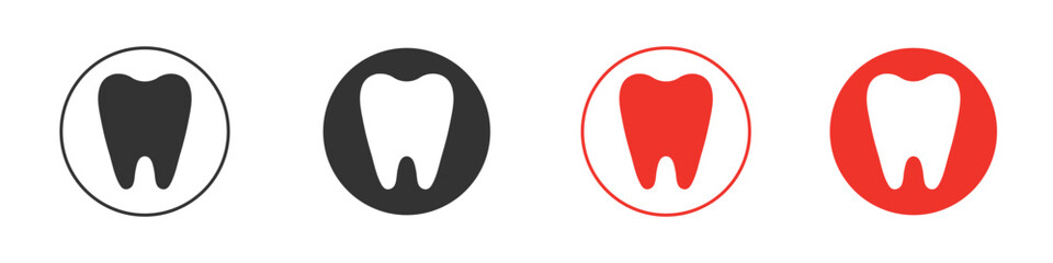 Teeth icon Logos. Flat Vector Icon Design Template