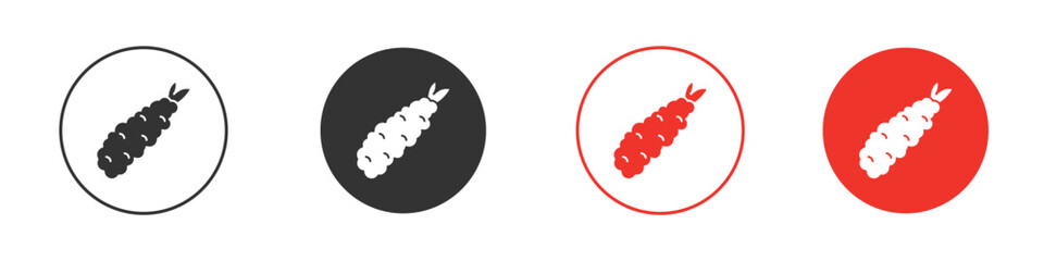 Tempura icon Logos. Flat Vector Icon Design Template