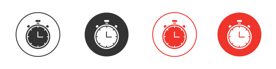 Timer icon Logos. Flat Vector Icon Design Template