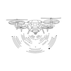 Drone with radar scanning system in flight mode